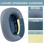 SOPROM Ear Pads Replacement for Airpods Max Over-Ear Headphones, Earpads Cushions with Durable Mesh Fabric, Softer Foam - Sky Blue