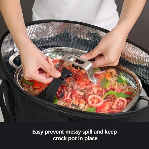 Crock Pot Bag Carrier - Insulated Carrier Compatible With Ninja Possible Cooker Pro 8.5 Qt MC1000, MC1001, MC1010 Series Slow Cooker - Portable Accessories Carrying Cover