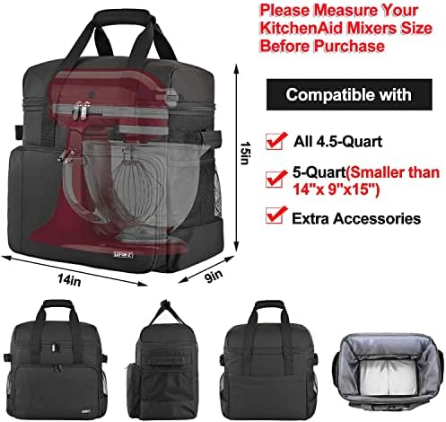 Carrying Bag Compatible with KitchenAid Mixers and Extra Accessories (All 4.5-Quart and 5-Quart),Storage Bag Only