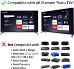 OEM Replacement Remote Control Compatible with All Element Roku TV Smart 4K Ultra HDTV 【Only Works with Element Roku TV, Not for Roku Stick and Roku Box】 (Netflix/Disney Plus/Apple TV+ / HBO Max)