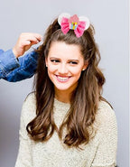 Velvet Mouse Ears Scrunchies - Cute Hair Ties for Women, Girls' Ponytails, Costume Party Favors, and Hair Accessories in White and Pink