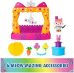 Gabby's Dollhouse, Baby Box Talent Show Balcony Playset, 8-Pcs with Toy Figures, Doll House Accessories & Sensory Play, Kids Toys for Girls & Boys 3+