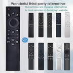Voice Remote Replacement for Samsung Smart TV, BN59-01385A Compatible for All Samsung Smart TVs (4k 8K Ultra HD Neo QLED, LED) with Voice Function, and Smart Curved Frame, with 4 Shortcut Buttons