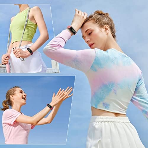 4 Pack Bands Compatible with Fitbit Inspire 3/Inspire 2/Inspire/Inspire HR/Ace 3/Ace 2 Band, Elastic Adjustable Nylon Loop Straps Replacement Sport Stretchy Wristband for Women Men
