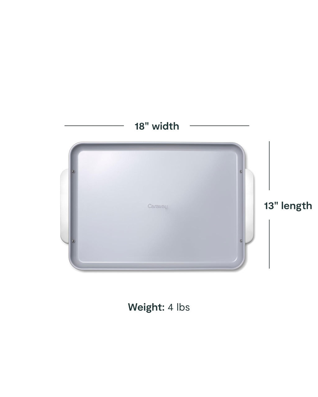 Caraway Non-Stick Ceramic Large Baking Sheet Duo - Naturally Slick Ceramic Coating - Non-Toxic, PTFE & PFOA Free - Perfect for Baking, Roasting, and More - Large (18" x 13") - White