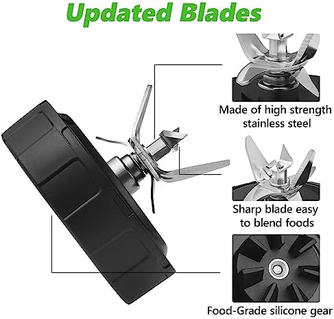 SS101 Replacement Blade for Ninja Blender Accessories, 7-Fins Blender Blade Compatible with Nutri Ninja Foodi Power Blender SS101, SS101TGT, CO351B, SS100, SS150, SS151, SS300, SS350, SS351