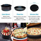 9 Inch Air Fryer Accessories XL 10 PCS with Cupcake Pan, Pizza Pan, Silicone Baking Cup, Recipe Cookbook, 100Pcs Parchment Paper for 5.3Qt - 6.8Qt and Larger Size Phillips Air Fryer Instant Pot