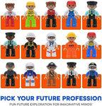 Playmags Large Magnetic Figures Community Set of 15 Pieces – 3” Play People Perfect for Magnetic Toys Building Blocks - STEM Learning Toys for Kids – Magnet Tiles Expansion Accessories Pack