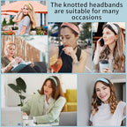 8Pcs Headbands for Women, Top Knotted Headbands Fashion Women Headbands Knotted Wide Headbands Solid Color Hair Accessories Daily Galentine's Day Gifts