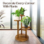 GEEBOBO 3 Tier Plant Stand Indoor For Multiple Plants, Corner Flower Shelf Plant Holder Display Rack Shelving for Patio Garden Balcony Bedroom Living Room