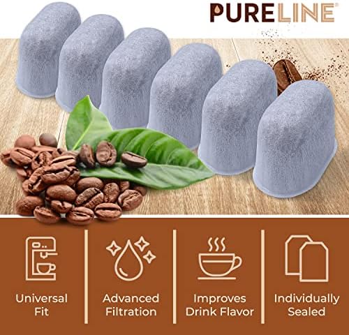 Cuisinart® Coffee Filter Replacement - 12 Pack Cuisinart® Coffee Maker Water Filter by Pureline - Charcoal Water Filter - for all Cuisinart Coffee Machines