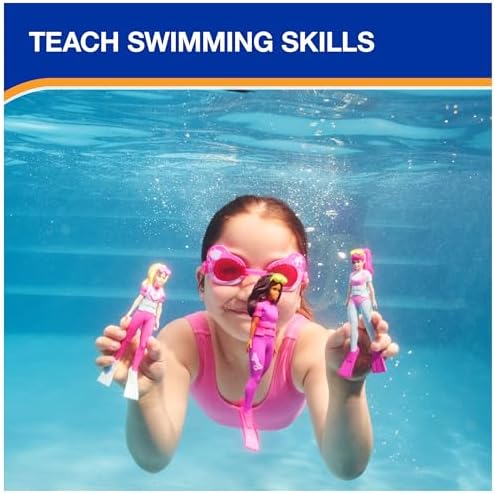 SwimWays Barbie Dive Characters 3-Pack, Swimming Pool Accessories & Kids Pool Toys, Pool Party Supplies & Water Toys for Kids Aged 5 & Up