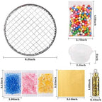 HOLICOLOR 110pcs Slime Making Kit, Add Ins, Accessories, Glitter, Foam Balls, Fishbowl Beads, Sequins, Shells, Candy Charms, Cups for Slime Party