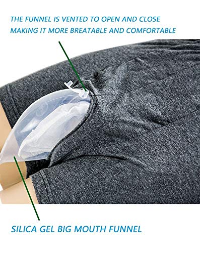 MHKGIOA Male Urinal - Wearable Men's Urinal with Elastic Waistband & Two 500ml Urine Collection Bag - Reusable Urine Collector(Random Color) (L)