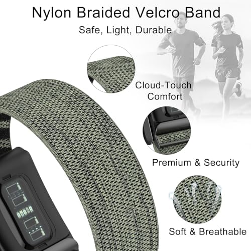 surundo Nylon Sport Band Compatible with Whoop Band 4.0 Strap Men Women, Breathable Nylon Adjustable Waterproof Replacement Wristbands Straps for Whoop Band 4.0