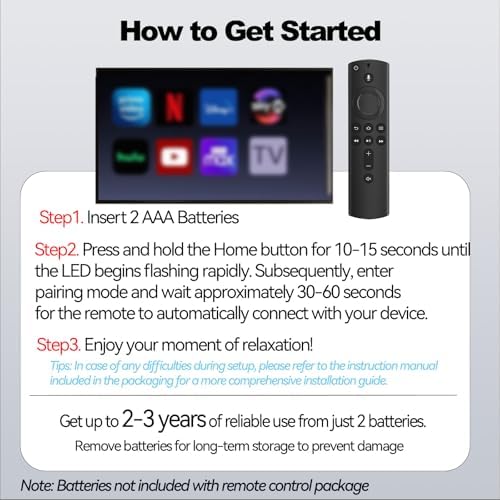 New Voice Replacement TV Remote for FireStick 2rd Gen L5B83H,Fit for Amazon Smart TVs Stick (2nd Gen,3rd Gen,Lite,4K),for All Insignia Smart TVs,for Amazon TVs Cube (1st Gen,2nd Gen)