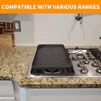 4396096RB Griddle Replacement for Whirlpool stove Parts Top Griddle Plate, W10297135 Cast Iron Griddle for Maytag, Kitchenaid, Jenn Air, Amana, Gourmet Gas Range Cooktop Parts Burner Griddle Pan 1 Pcs