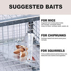 POlAFLEX Rat Traps Outdoor and Indoor, Single Door Cage Rodent Trap, Live Traps for Chipmunks, Catch and Release, Chipmunk Traps That Work for Rats, Mice, Chipmunks, and Other Small Size Animals