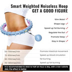 65inch 32 Knots Plus Size Quiet Weighted Hula Infinity Fitness Detachable Hoops, Smart Noiseless Infinity Hula for Women, 2 in 1 Waist and Abdominal Workout Equipment at Home