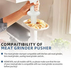Universal Meat Grinder Pusher Stomper for Kitchenaid Lem Meat Food Grinder Parts, Meat Grinder Attachments Replacement for Lem Meat Grinder Pusher Tool, 9.8 Inch HDPE Food Grade Material, 1 Pcs
