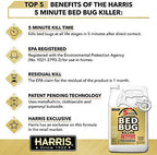 Harris 5 Minute Bed Bug Killer, Odorless & Non Staining Formula (128oz)