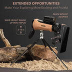 12x50 Monocular Telescope - FMC Fogproof, IP67 Waterproof Hand Held Telescope - BAK4 Phase and Dielectric Coated Prism - Adventure Accessories Set: Bag, Smartphone Adapter, Mini Tripod