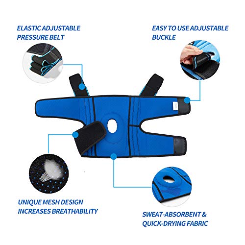 DOUFURT Knee Brace with Side Stabilizers for Meniscus Tear Knee Pain ACL MCL Injury Recovery Adjustable Knee Support Men and Women