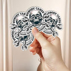 Pack 4PCS Nobody Cares Work Harder Stickers Skull Mechanic Engineer Waterproof Vinyl Decals Decor Water Bottle Laptop Phone Tumbler Hard Hat Helmet Toolbox Window Car Truck Gift