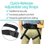 Vive Transfer Belt with Leg Loops - Medical Nursing Safety Gait Assist Device - Bariatrics, Pediatric, Elderly, Occupational and Physical Therapy - Long Strap and Quick Release Metal Buckle - 52 Inch