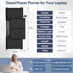 8000mAh A1466 Replacement Laptop Battery for MacBook Air 13 inch A1466 (Mid 2012,Mid 2013,Early 2014,Early 2015,2017) A1369(Late 2010,Mid 2011 Version) A1496 A1405 A1377 (EMC :2925, 2469, 2559, 2392)