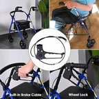 Hand Brake with 41'' Cable for 4-Wheel Folding Drive Rollator Rolling Walker Transport Wheelchair Mobility Knee Walkers Senior Medical Accessories