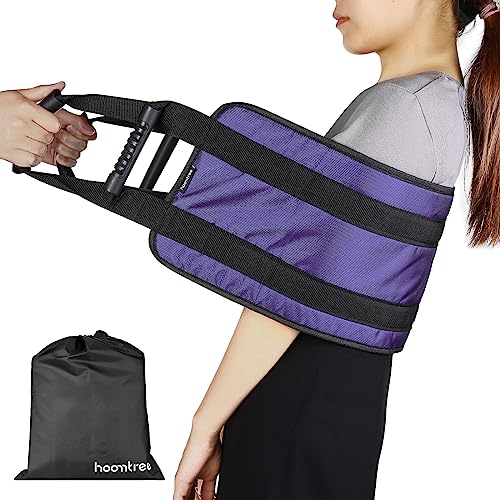 Transfer Nursing Sling for Patient,49.5'' Non-Slip Gait Belt with Padded Handles,Gait Belts Transfer Belts for Seniors,Mobility Standing and Lifting Aid for Disabled, Elderly, Injured Pet (Purple)