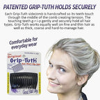 Grip-Tuth Combs - Set Of 2 Hair Side Combs - Hair Combs For All Types Of Hair - Decorative & Hair Styling Women Accessories (Shell, 3 ¼ ″ Wide)
