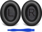Link Dream Ear Pads for Bose Quiet Comfort 35 Soft Protein Leather Replacement Earpads Ear Cushions Ear Pad for Bose QC 35/25 / 15 QC2 / Ae2 / Ae2i / Ae2W / Sound Link/Sound True (Black)