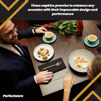 Perfectware 2ply Black Beverage Napkins. 2Ply Cocktail Black Napkins. 10 x 10 Black Beverage Napkin., Pack of 300ct