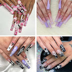 112 PCS Nail Charms Bulk Set for Kawaii Kitty Charms Bling Cute Cross Star Charms Nail Charms and Gems 3D Silver Y2K Nail Charms with Rhinestones Nail Art Accessories