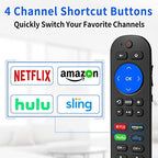 Programmable Remote for Roku Express 4K+, Express 4K Remote Replaces for Roku Express Remote with Volume Control for Roku Express Remote Replacement with Extra 9 Learning Keys (Not for Roku Stick)