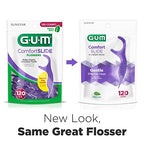 GUM Comfort Slide Floss Picks - Perfect for Tight Teeth - Extra Strong Shred-Resistant Dental Floss, Easy Grip Handle - Dental Flossers for Adults - Fresh Mint Flavor, 120ct