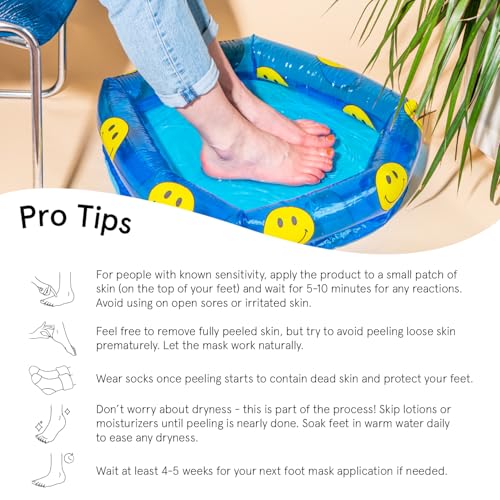 grace & stella Award-Winning Foot Peeling Mask - Foot Peel Masks with Aloe Vera- Moisturizing Foot Masks That Remove Dead Skin, Exfoliating Foot Mask for Dry Cracked Feet (4 Pairs, Unscented)