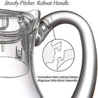 Amazing Abby - Bubbly - Plastic Pitcher (64 oz, 2 Quart), Clear Water Pitcher with Lid, Fridge Jug, BPA-Free, Shatter-Proof, Great for Iced Tea, Sangria, Lemonade, Juice, Milk, and More