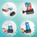 Toothpaste Squeezer Tube Roller Stainless Steel Tube Squeezer Rollers, Saves Toothpaste, Creams, Puts an end to Waste - Simple and Practical [Black]
