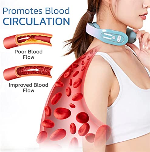 Neck Acupoints Lymphvity Massage Device for Women, Cordless Neck Massager for Pain Relief Portable Neck Relaxer, Lymphatic Drainage Machine with 12 Modes Christmas Mother's Day Father's Day Gifts (1)