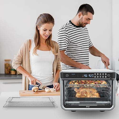 for Ninja Foodi Replacement Air Fryer Oven Basket, Original Replacement Baking Trays for NINJA DT201 DT251 Foodi Digital Air Fryer Oven, Mesh Basket, Ideal Accessories for Frying and Dehydrating
