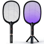 YsChois Electric Fly Swatter Racket, Rechargeable Fly Zapper - 4000 Volt, Exclusive 2-in-1 Bug Zapper Racket - USB Charging, 1800mAh Li-Battery, Indoor & Outdoor Use, Black, 2 Packs
