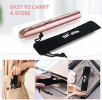 Eyebrow Trimmer for Women, Rechargeable Eyebrow Hair Remover, Painless Electric Razor with 2 x Replacement Heads, Eye Brow and Face Epilator Hair Removal (Rose Gold)