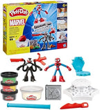 Play-Doh Marvel Spider-Man Launch & Slice Battle Playset with 2 Bendy Action Figures and 7 Accessories, Imagination Toys for Boys & Girls 4 Years & Up