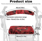 Seat Cover for Walkers for Seniors Red Rose Walker Seat Covers for Ladies Floral Rollator Walker Accessories for Seniors Adjustable Fabric Rollator Walker Seat and Backrest Covers