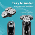 SH90 Replacement Rotary Heads for Philips Norelco Shavers Series 9000, New Version of Metal Wheel Buckle and Upgrade Double-Layer Precision Blades