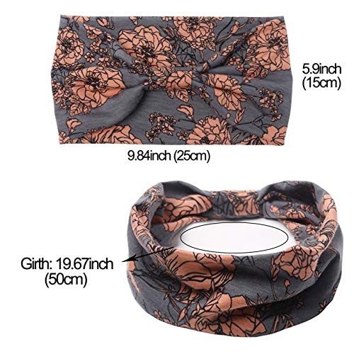 Tobeffect Headbands for Women African Wide Boho Bandeau Knotted Hairbands Workout Yoga Sport Head Wraps Hair Accessories 6 Packs
