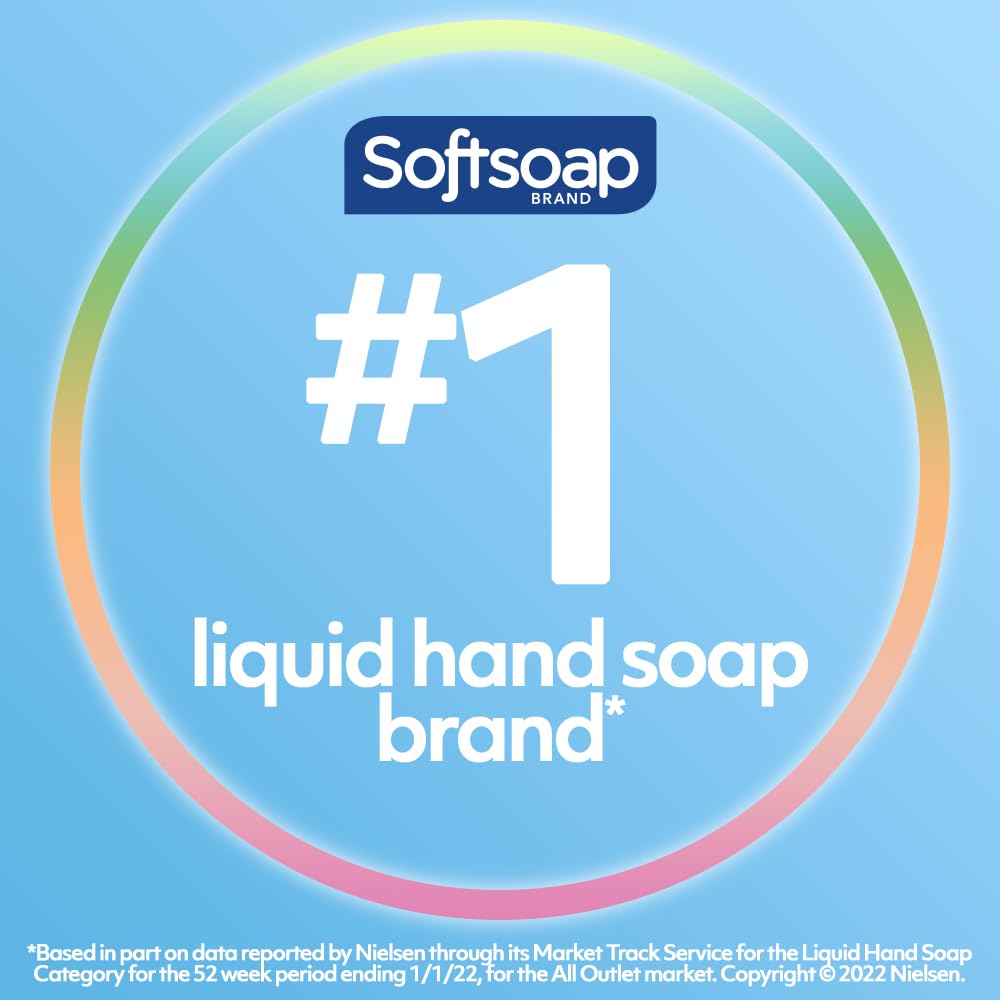 Softsoap Antibacterial Liquid Hand Soap Refill, Refreshing Clean, Moisturizing Hand Soap, 1 Gallon,White
